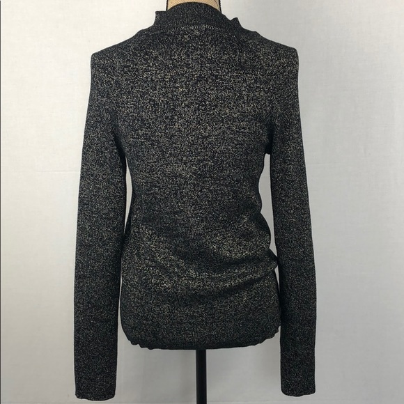 Jones new york women’s Sz L black silver  blouse - Picture 2 of 8